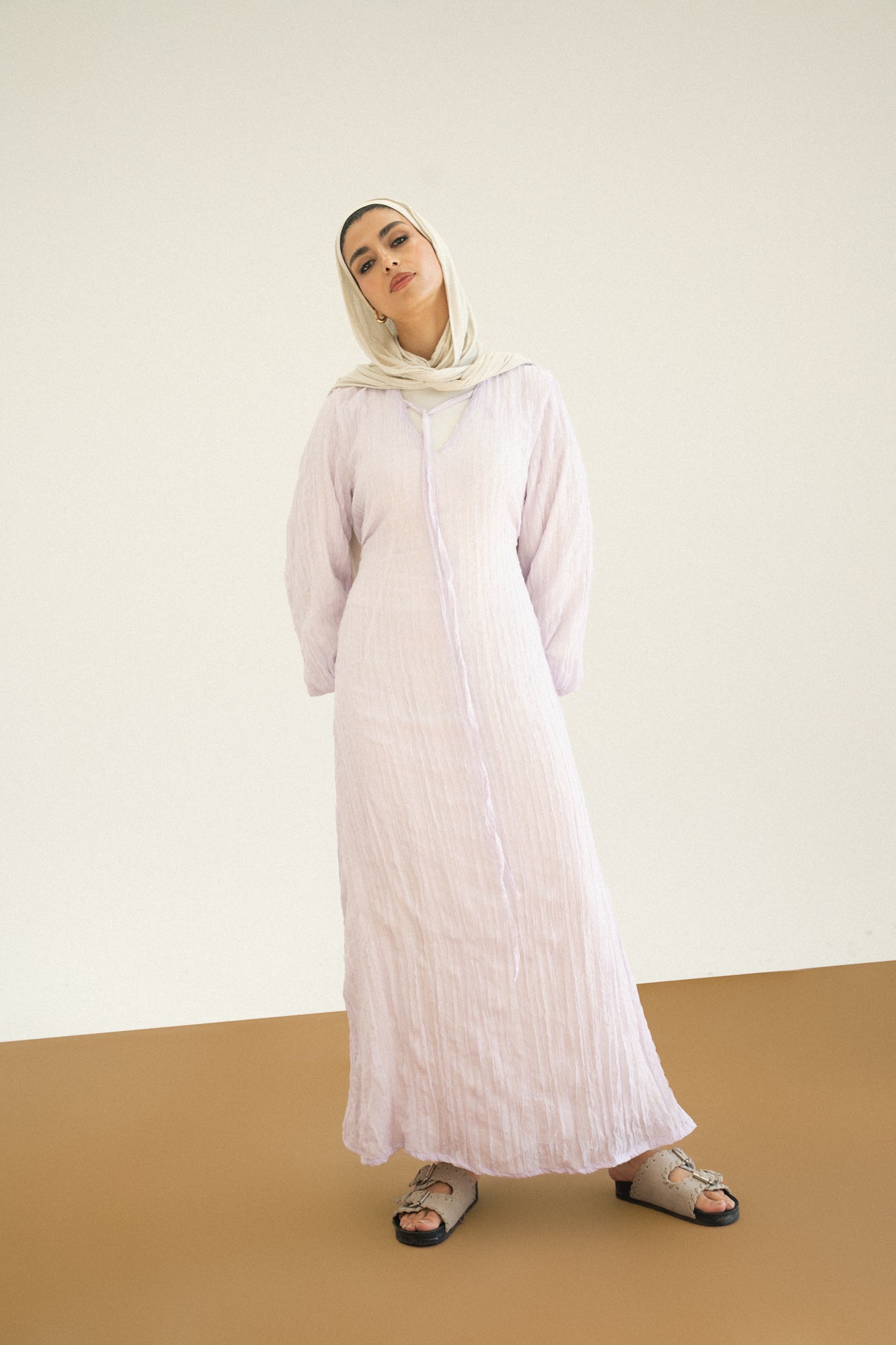 Spring Chiffon Dress in Lilac
