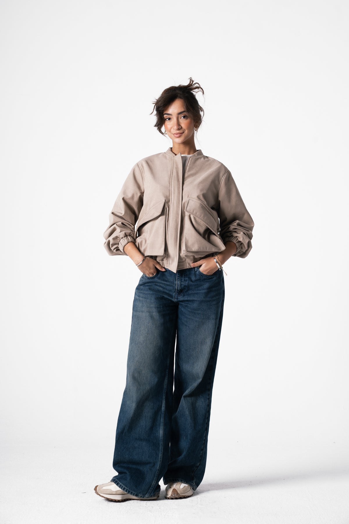 Retro Jacket in Beige