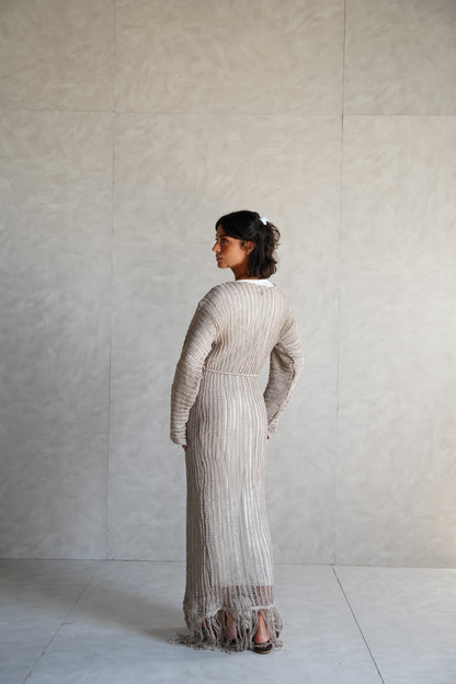 Beach Knit Dress in Shimmer Cafe