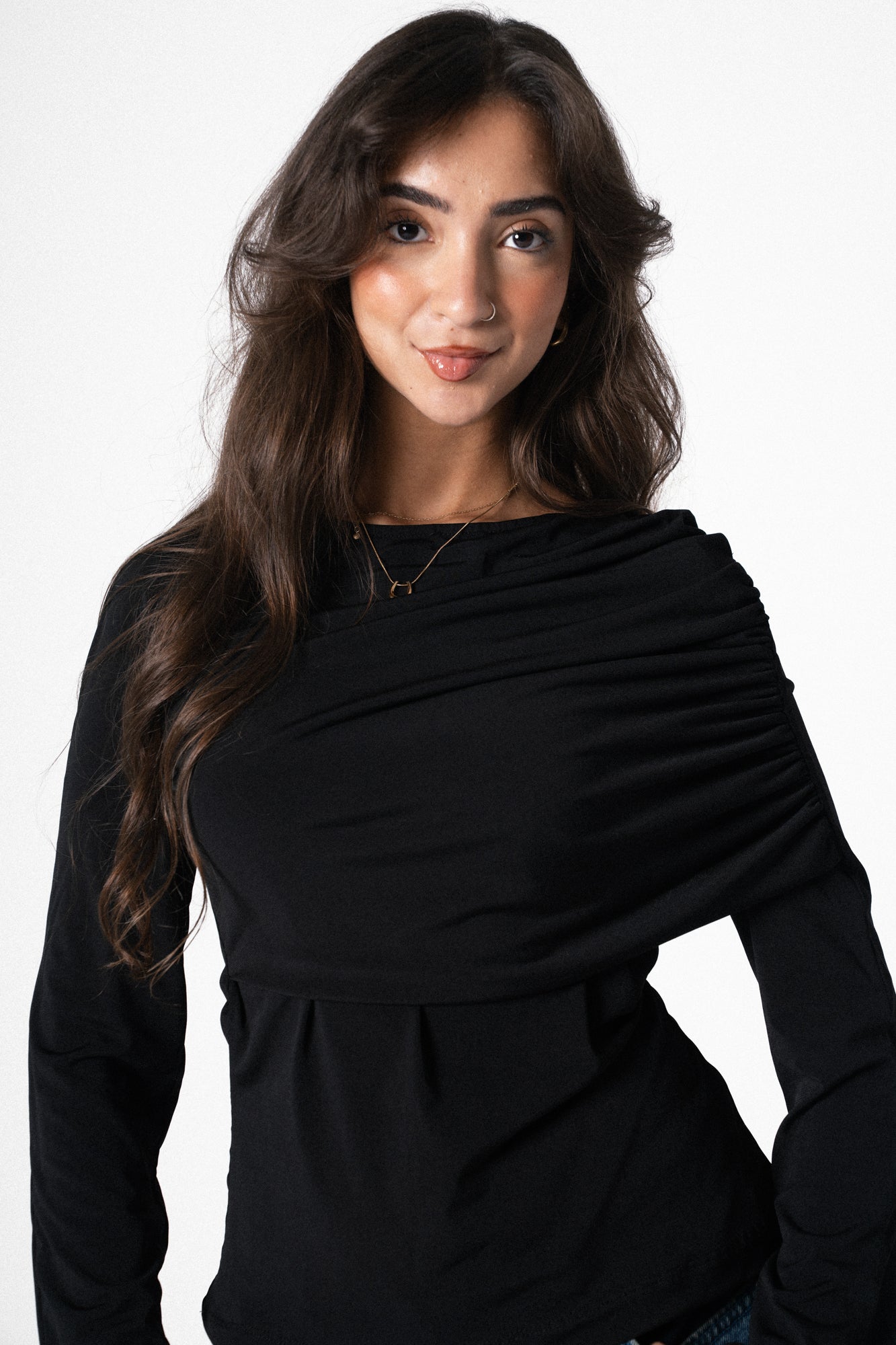 The Drape Top in Black