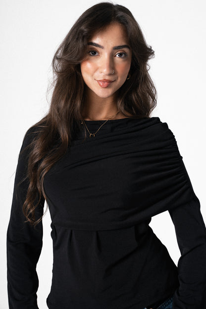 The Drape Top in Black
