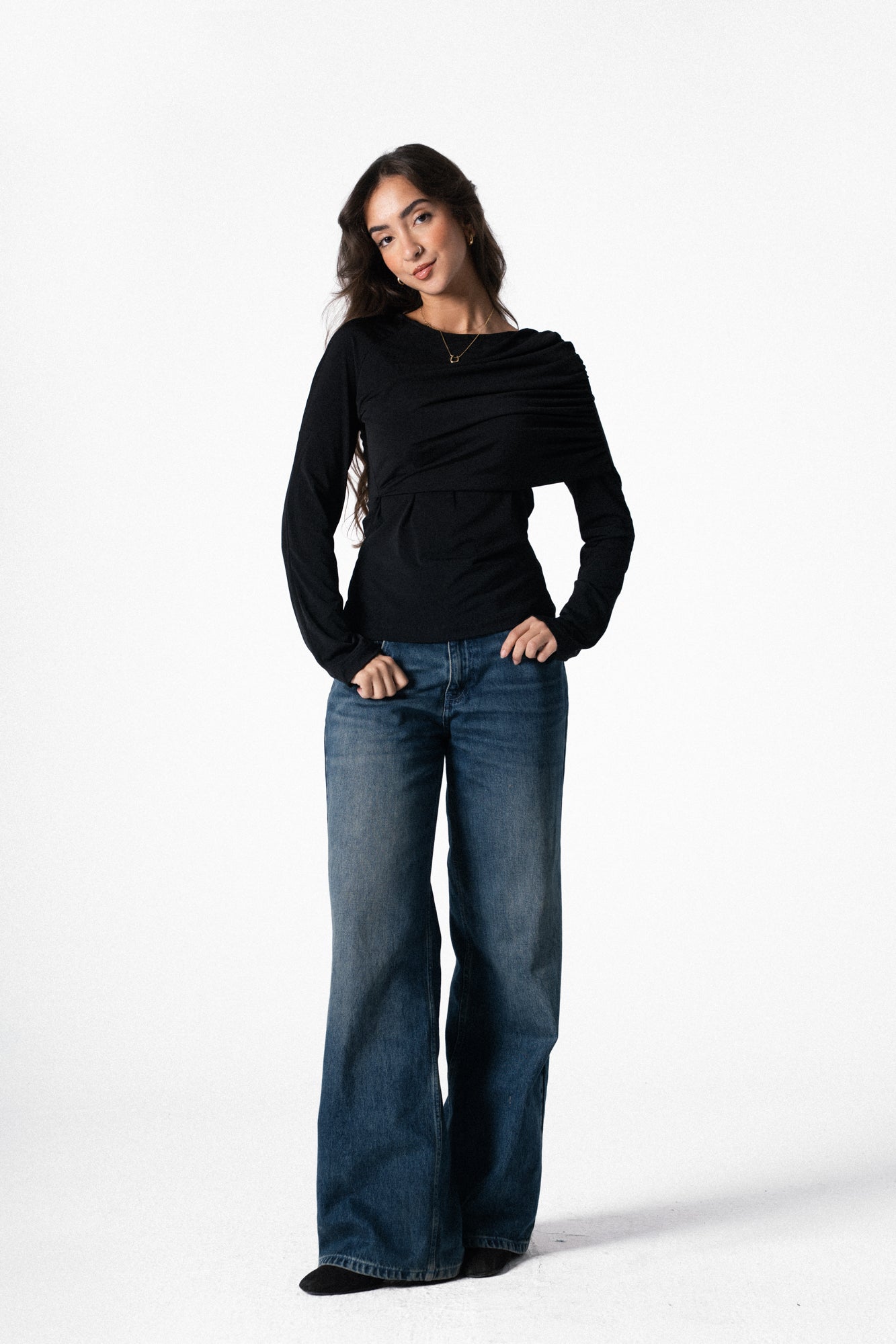 The Drape Top in Black