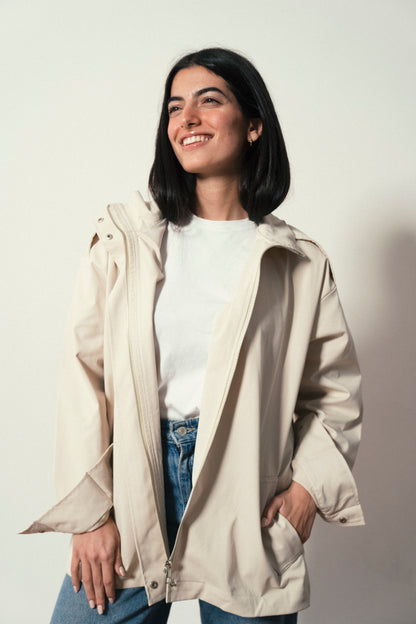 City Gabardine Jacket in Beige