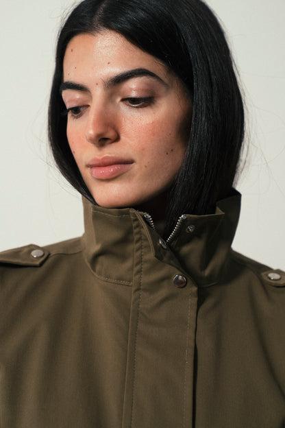 City Gabardine Jacket in Khaki