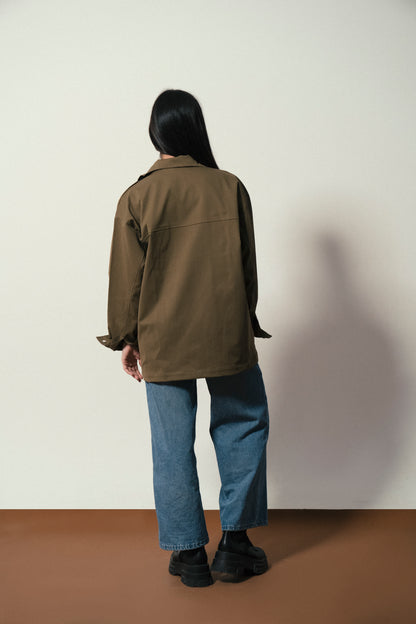 City Gabardine Jacket in Khaki