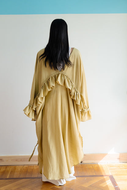 Braided Flow Cardigan in Lime
