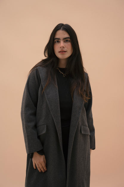 Midnight Chic Coat in Dark Grey