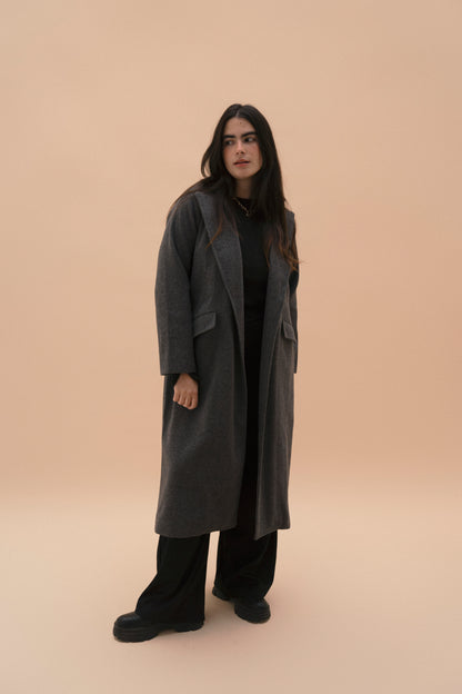 Midnight Chic Coat in Dark Grey