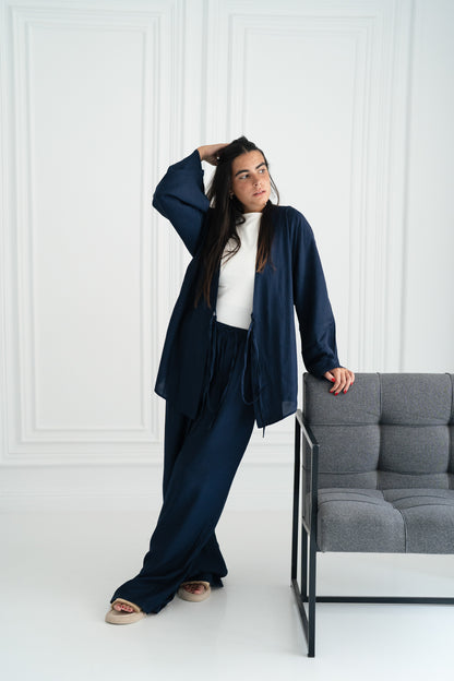 Soft Flowy Set in Navy
