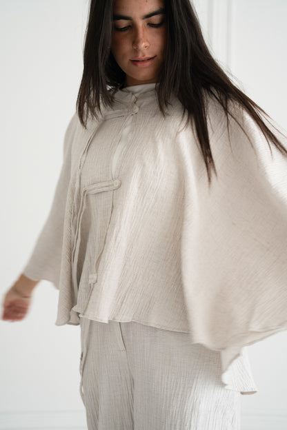 Crinkle Bloom Set in Greige