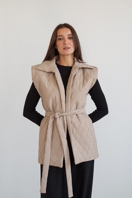 Waterproof Vest in Beige