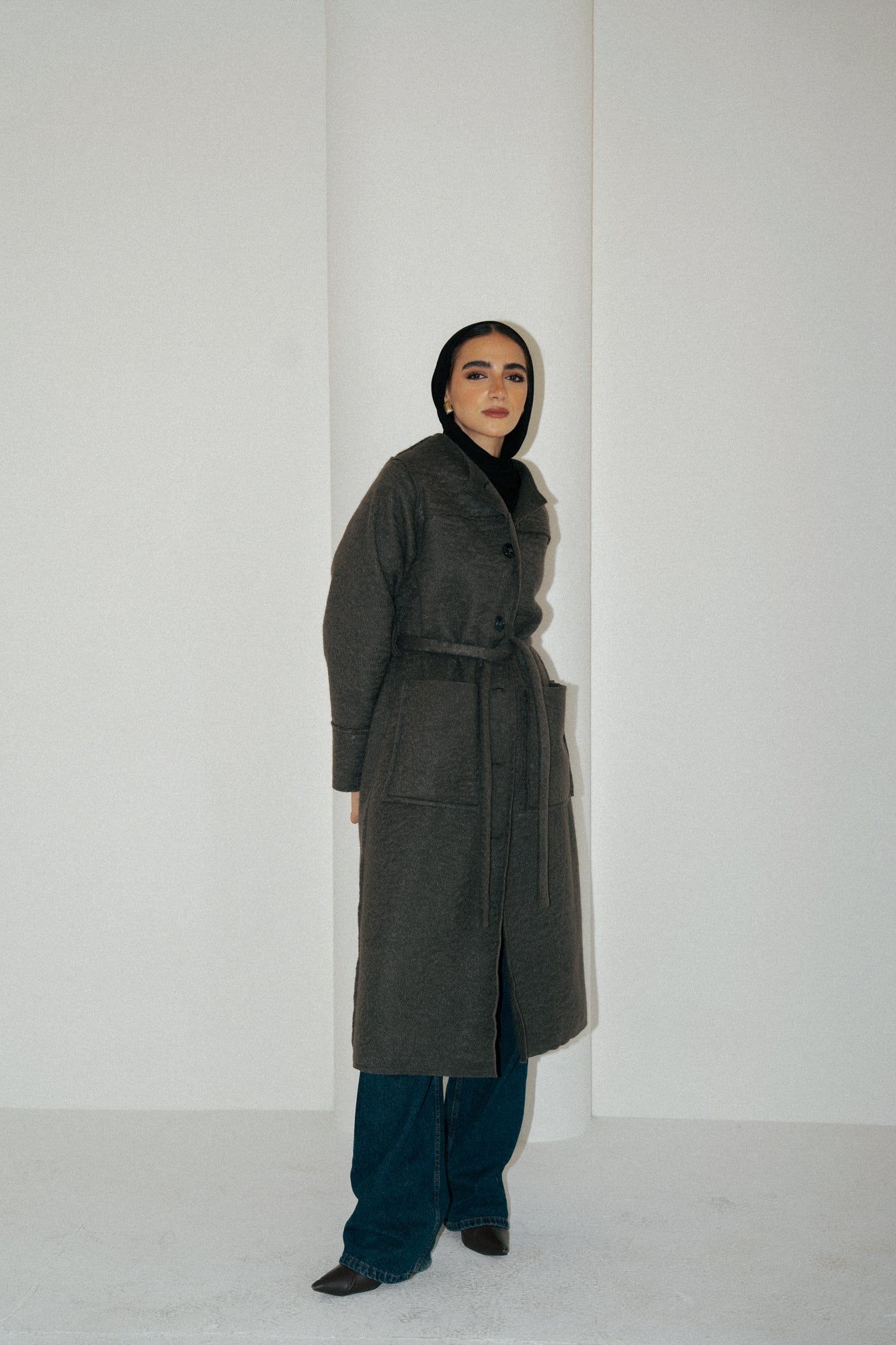 The Mohair Coat in Dark Grey
