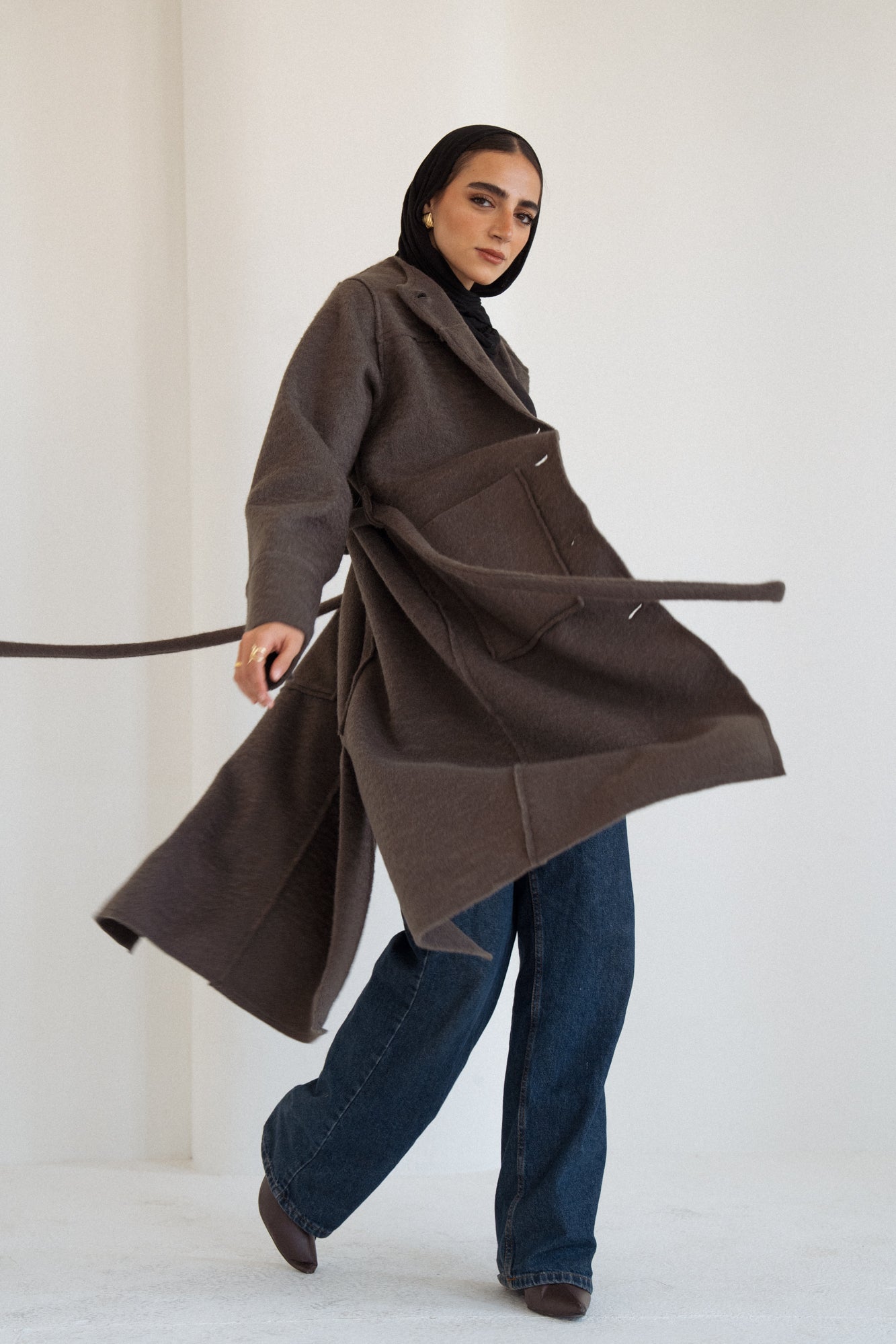 The Mohair Coat in Dark Grey