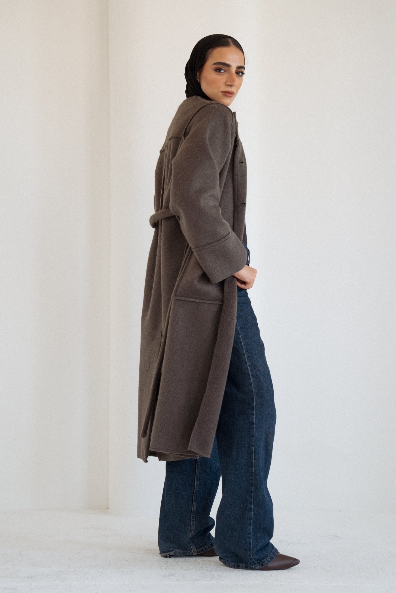 The Mohair Coat in Dark Grey