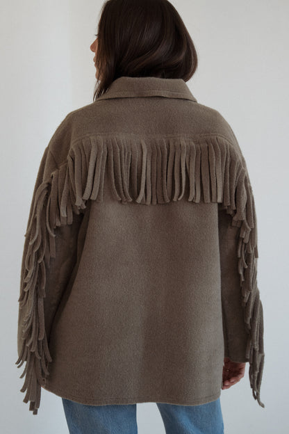 The Fringe Jacket in Olive