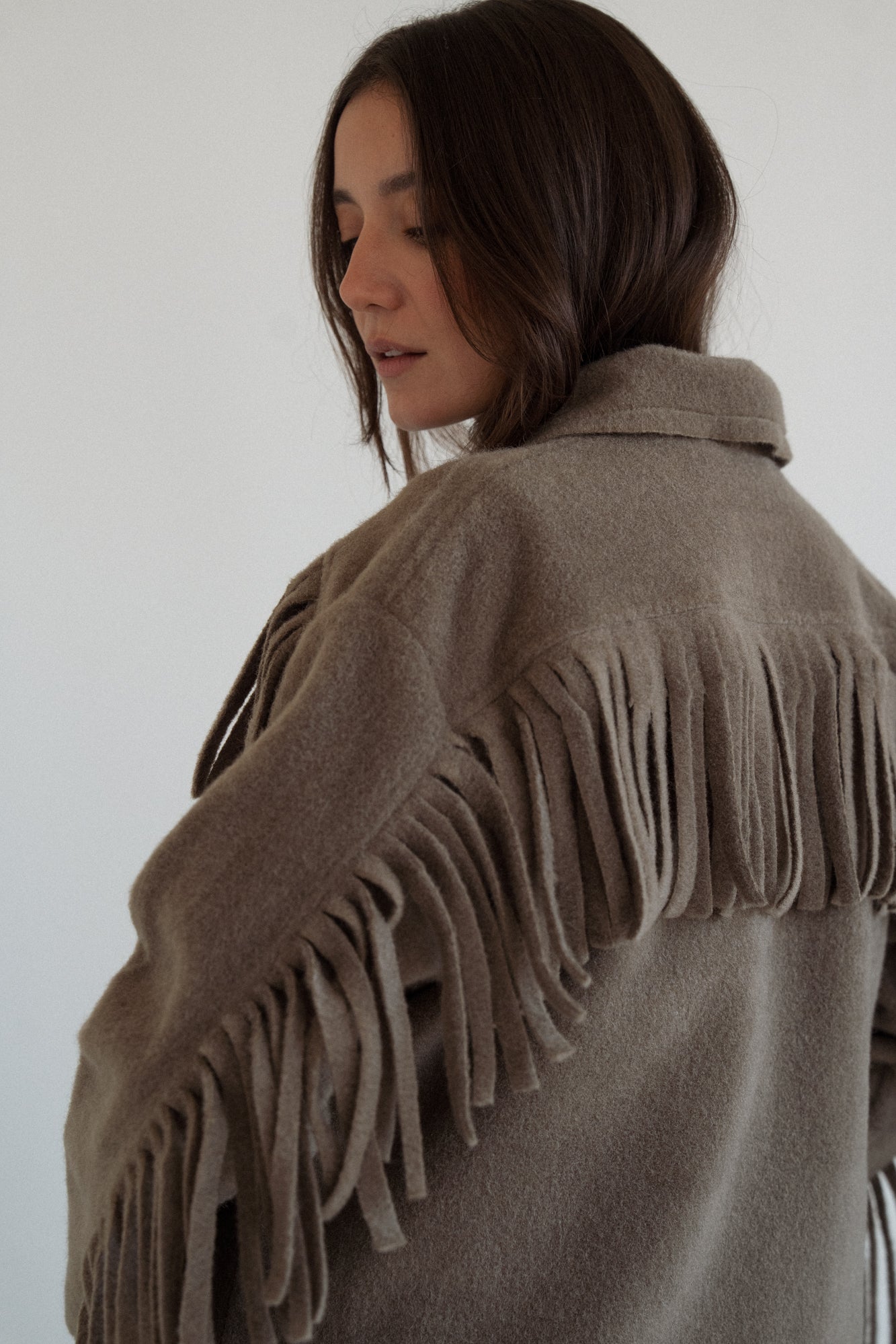 The Fringe Jacket in Olive