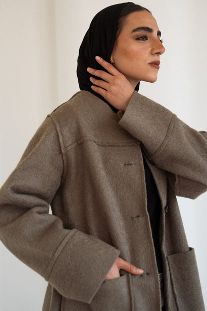 The Mohair Coat in Olive