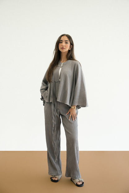 Crinkle Bloom Set in Grey