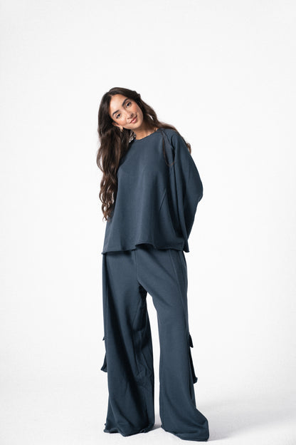 Lounge Wear Set in Navy Teal