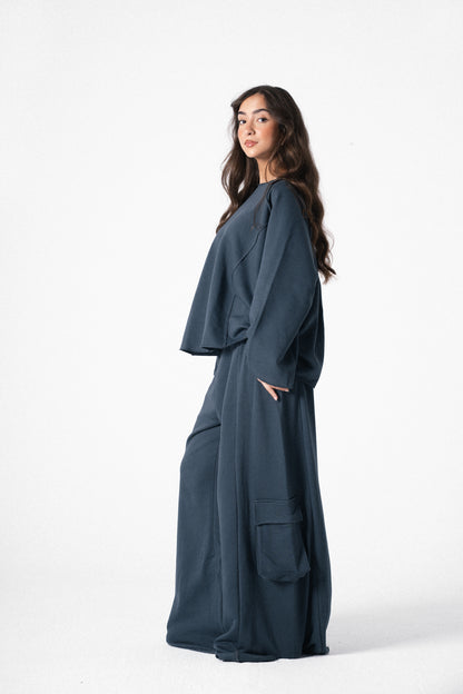 Lounge Wear Set in Navy Teal