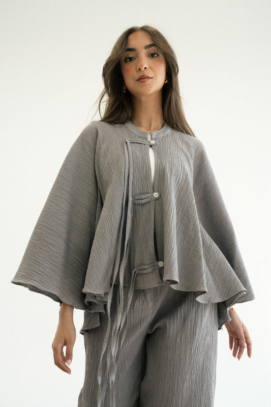 Crinkle Bloom Set in Grey