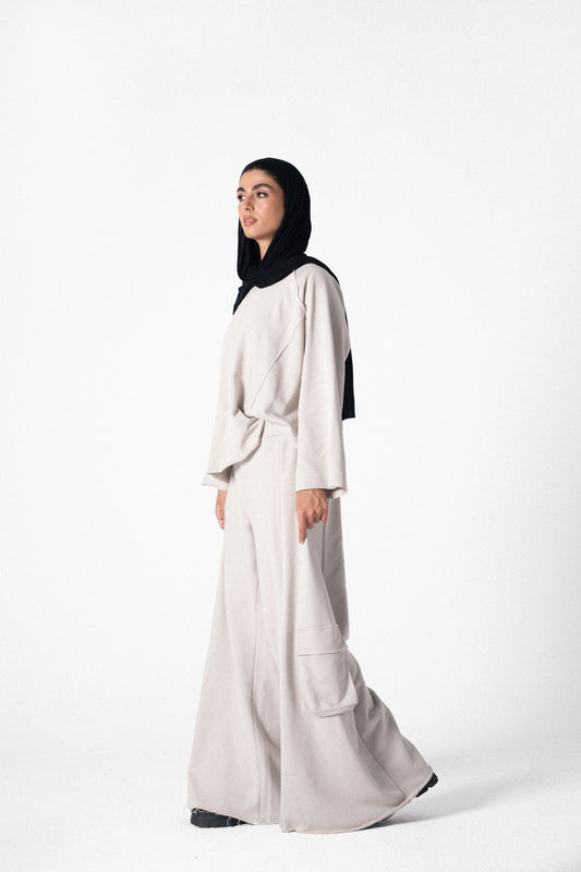 Lounge Wear Set in Cream Beige