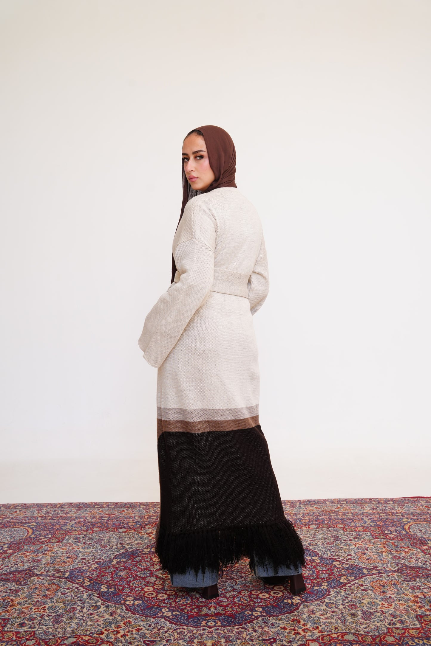 Sahara Knit Cardigan in Brown