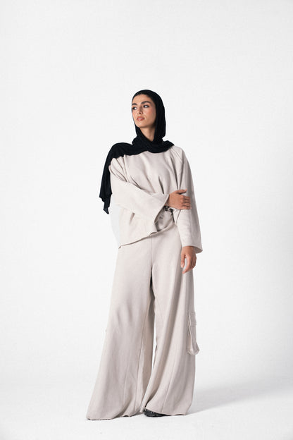 Lounge Wear Set in Cream Beige