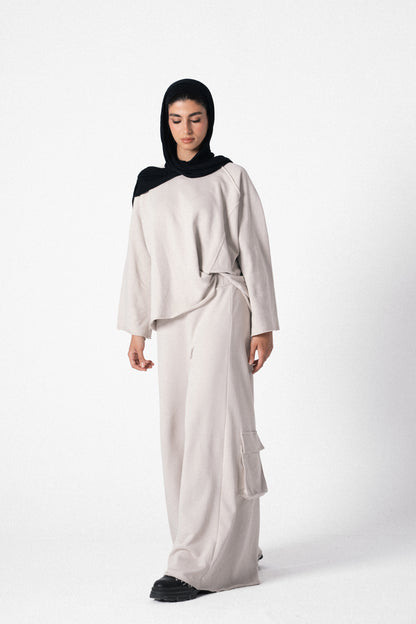 Lounge Wear Set in Cream Beige