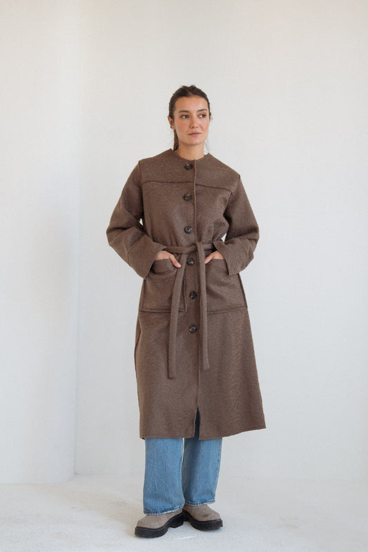The Mohair Coat in Brown