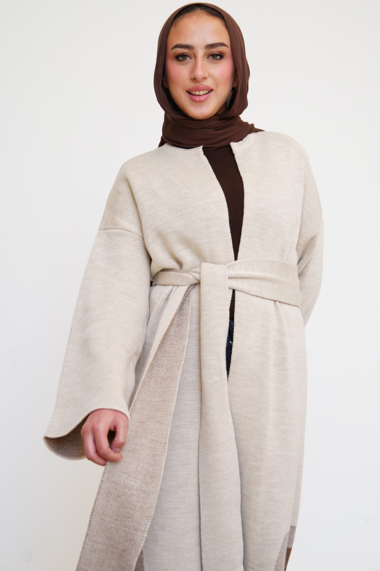 Sahara Knit Cardigan in Brown