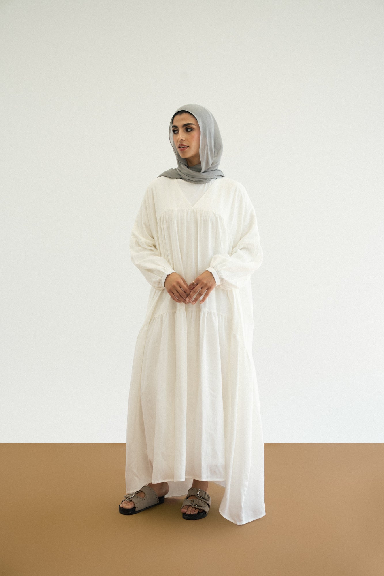 Flowy Dress in Offwhite