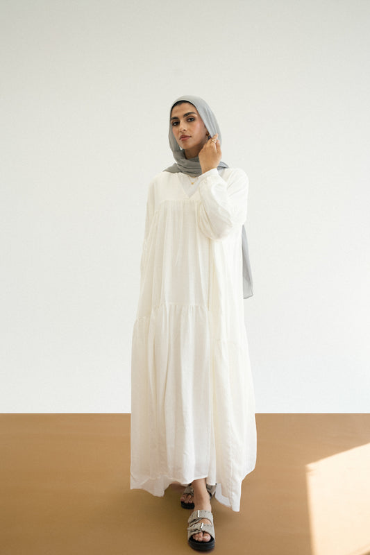 Flowy Dress in Offwhite