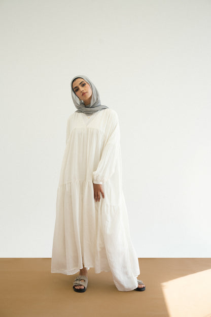 Flowy Dress in Offwhite