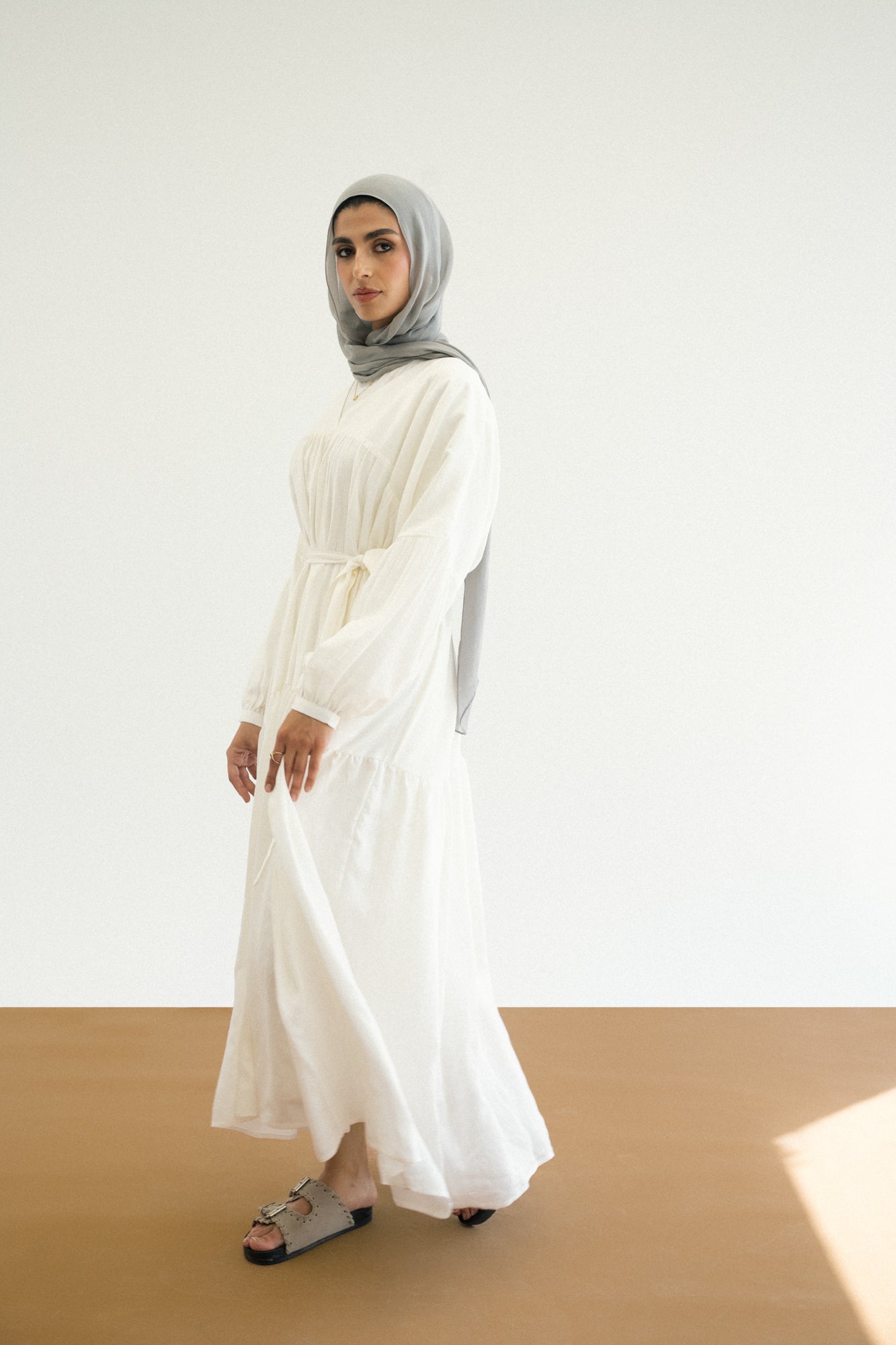Flowy Dress in Offwhite