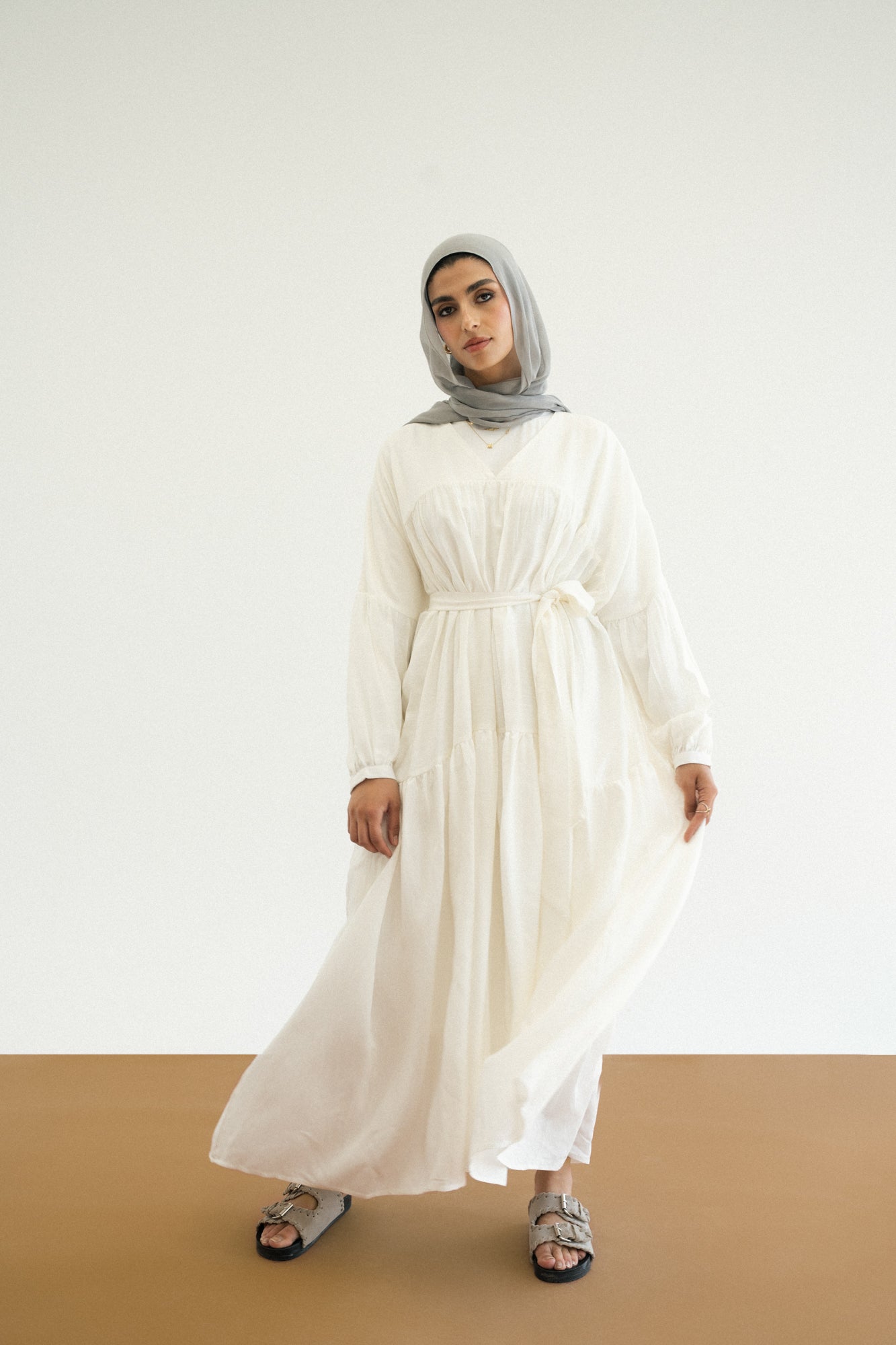 Flowy Dress in Offwhite