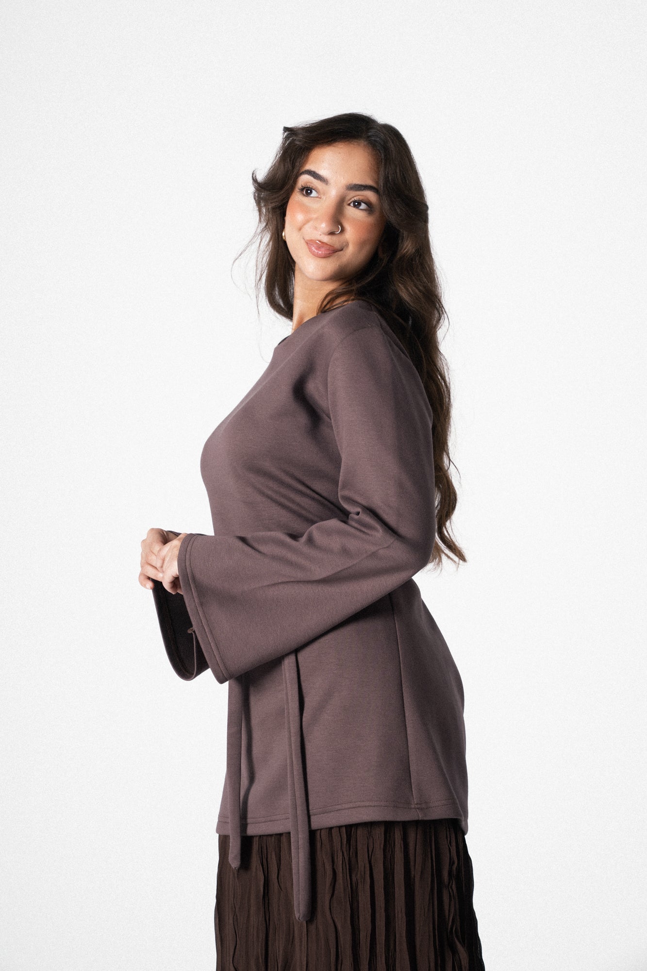 The Flare Dress in Brown