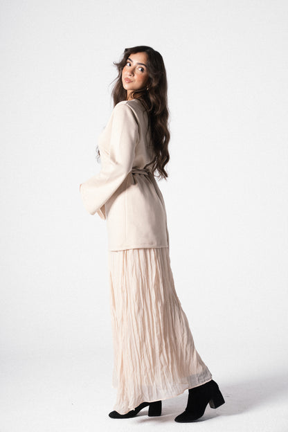 The Flare Dress in Beige