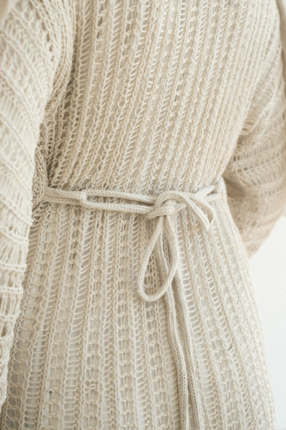Beach Knit Dress in Offwhite