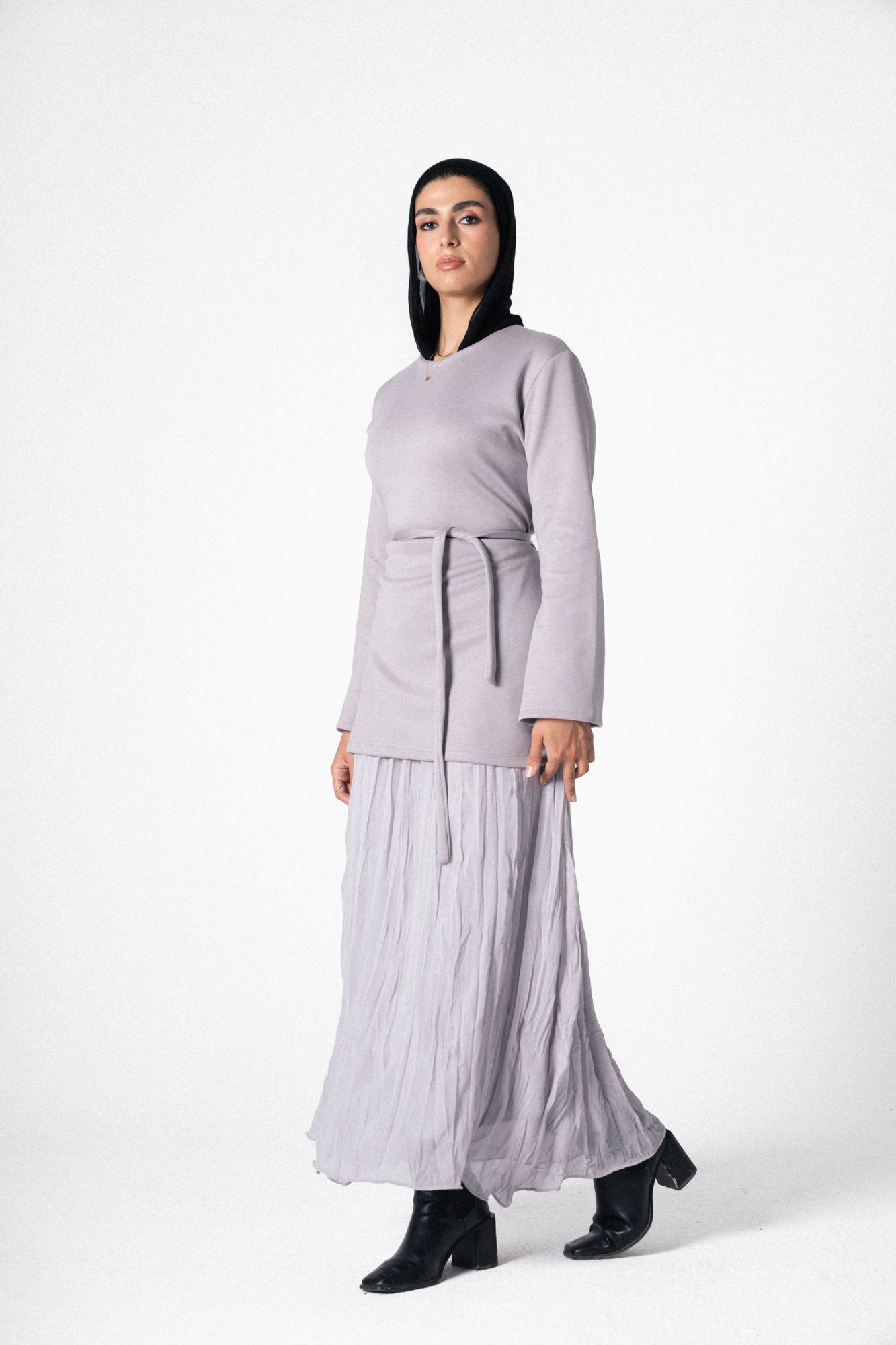 The Flare Dress in Grey