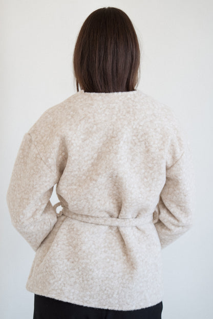 Cloud Mohair Cardigan in Beige