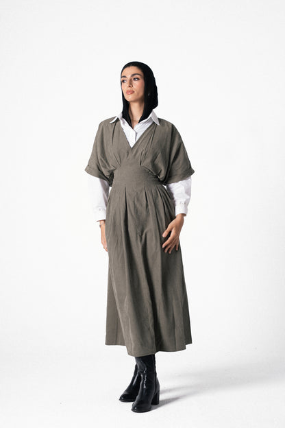 Vintage Maxi Dress in Olive