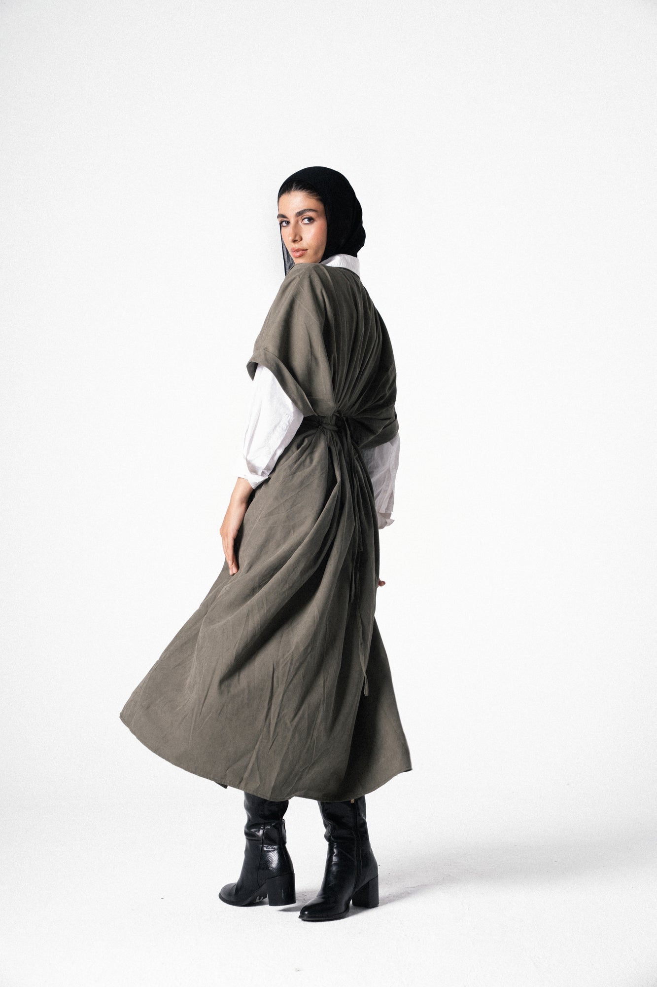 Vintage Maxi Dress in Olive