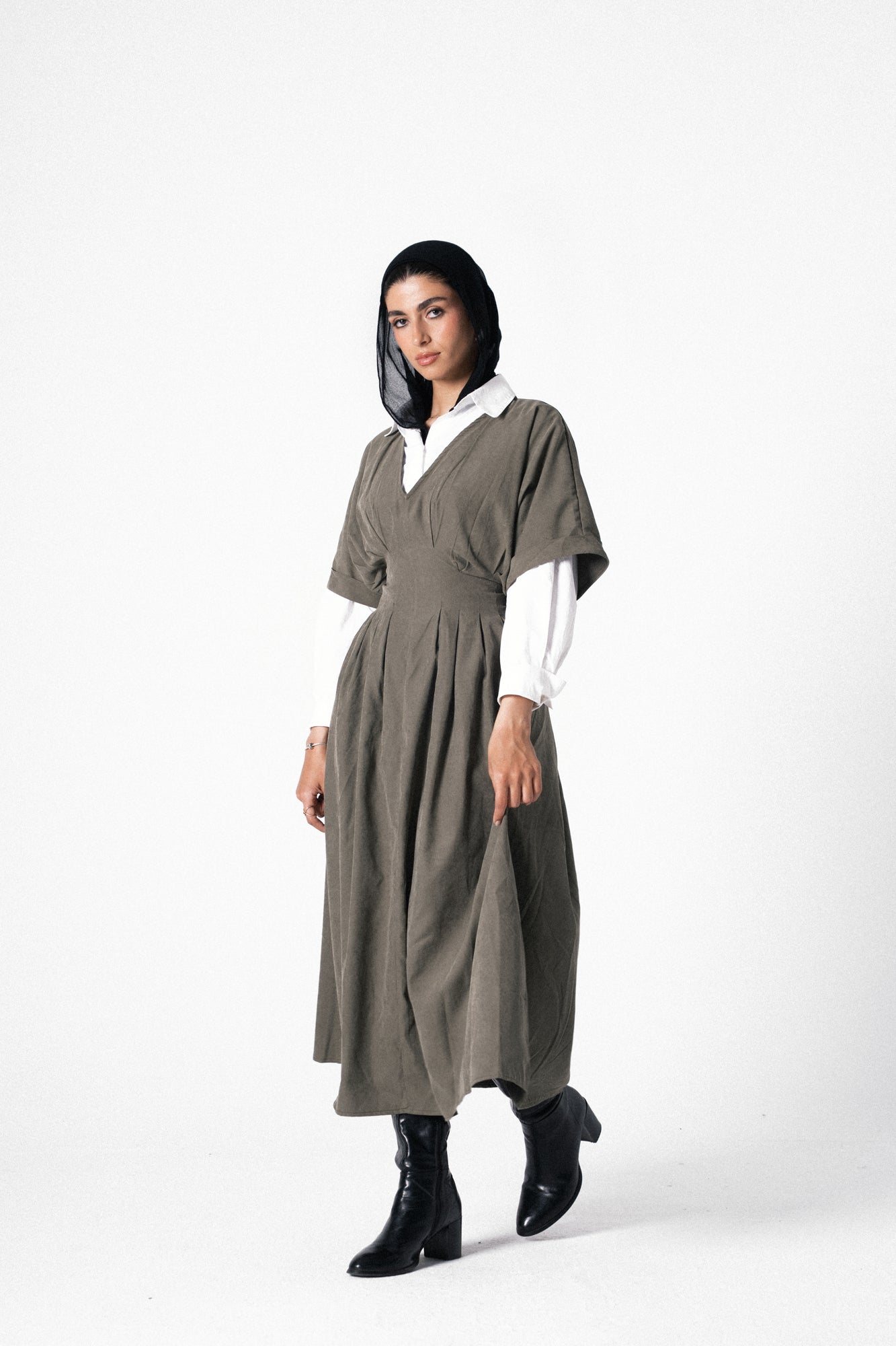 Vintage Maxi Dress in Olive