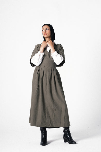 Vintage Maxi Dress in Olive