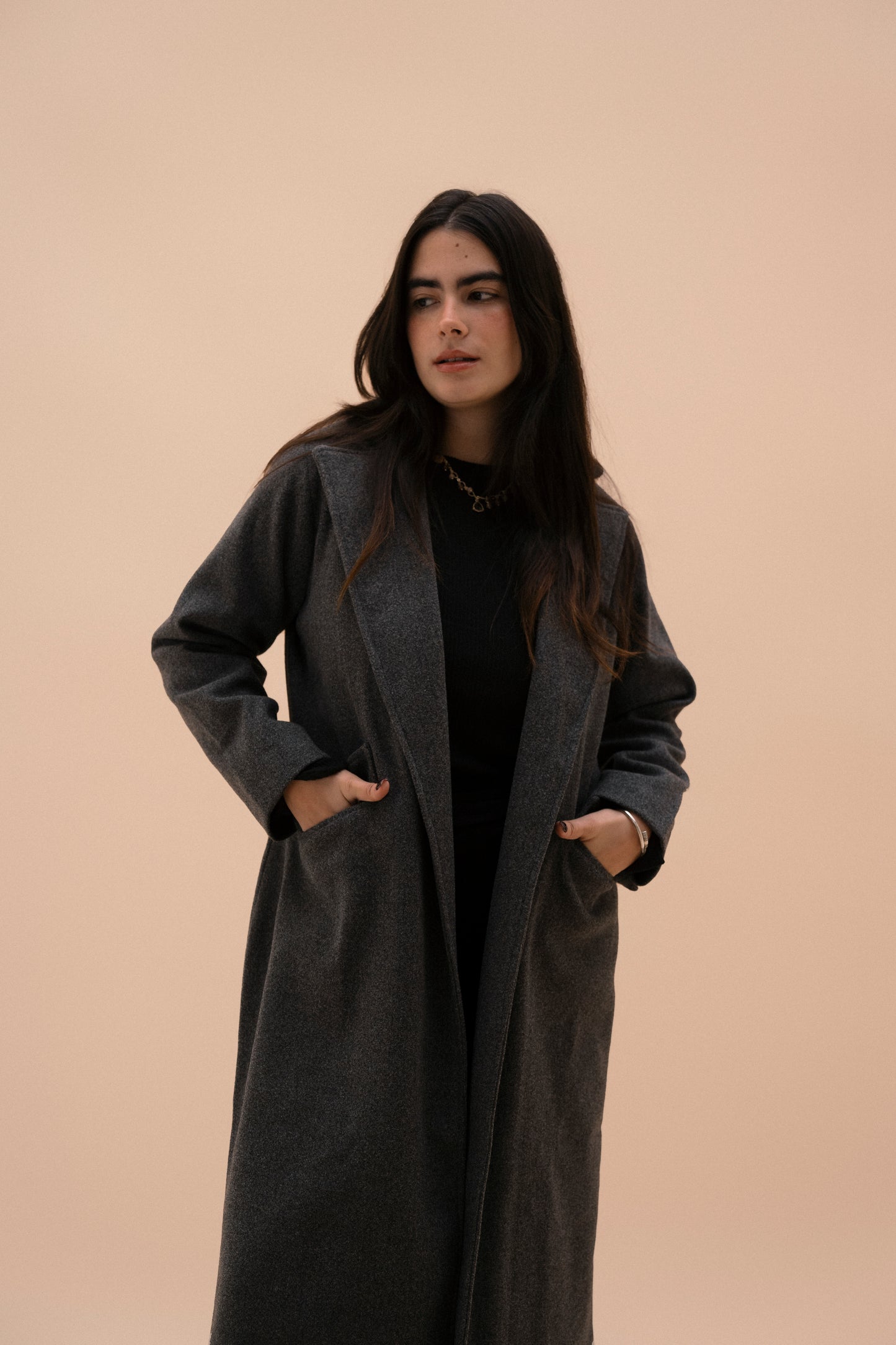 Midnight Chic Coat in Dark Grey