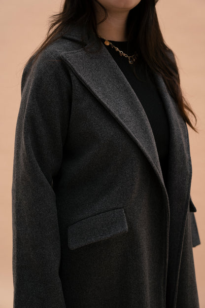 Midnight Chic Coat in Dark Grey