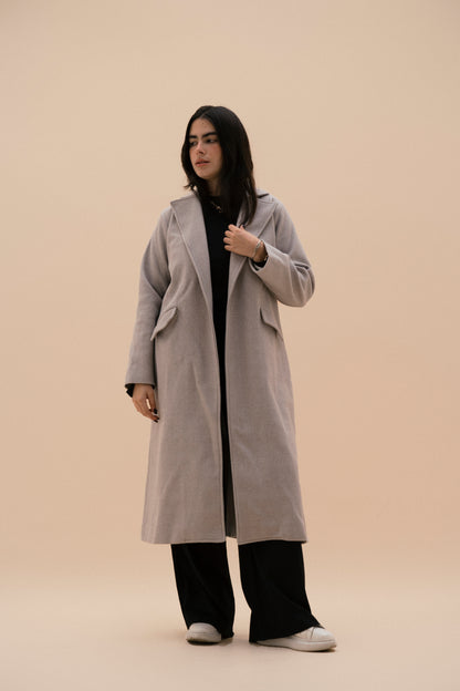 Midnight Chic Coat in Light Grey