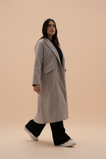 Midnight Chic Coat in Light Grey