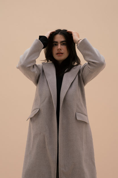 Midnight Chic Coat in Light Grey